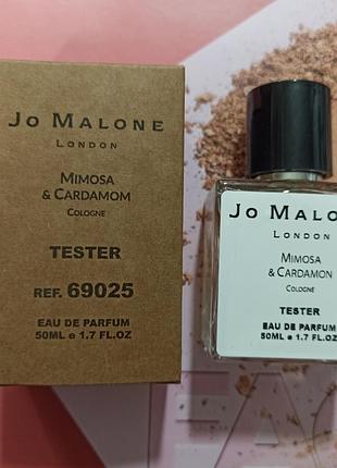 Тестер унісекс туалетна вода jo malone mimosa & cardamon / джо малон мімоза і кардамон / 50 мл