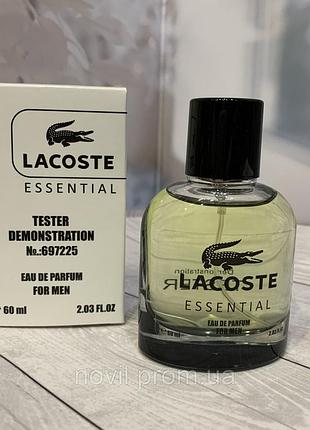 Тестер мужской туалетной воды lacoste essential pour homme / тестер лакоста эссеншиал / 60 мл
