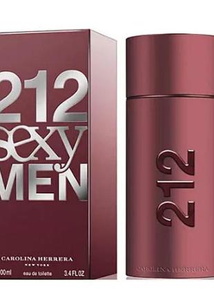 Чоловіча туалетна вода carolina herrera 212 sexy men / кароліна херрера 212 sexy мен / 100 мл