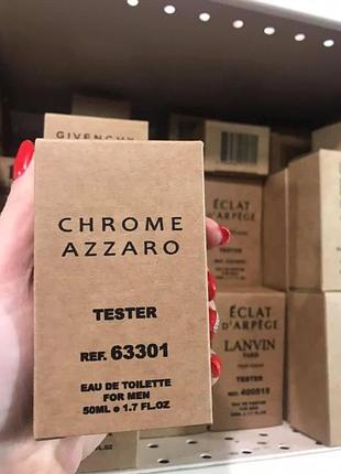Тестер мужская туалетная вода azzaro chrome /аззаро хром / 50 мл.