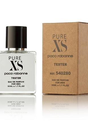Чоловіча туалетна вода тестер paco rabanne pure xs eau de toilette / пако рабан чистий ікс ес/ 50ml tester