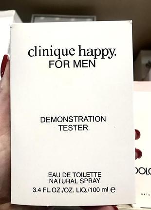 Tester мужской туалетной воды clinique happy / клиник хэппи / 100 мл.