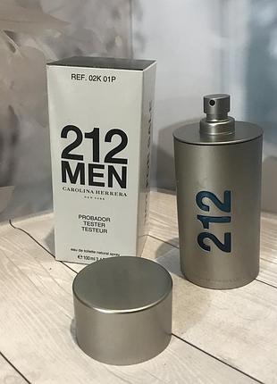 Tester мужская туалетная вода carolina herrera 212 men / каролина хирерра 212 мэн / 100 ml