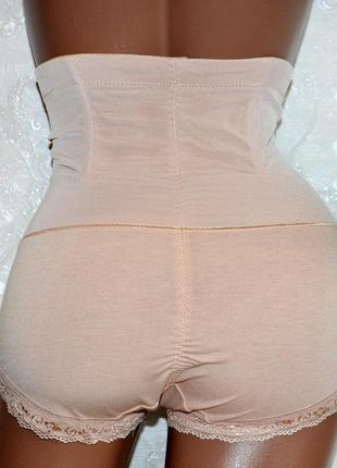 Размер 52-54. супер утяжка. бежевые утягивающие высокие трусы корсет, корректирующее...