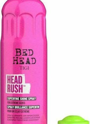 Спрей блеск для волос tigi bed head headrush 200ml