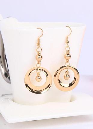 Серьги позолоченный с кристаллами