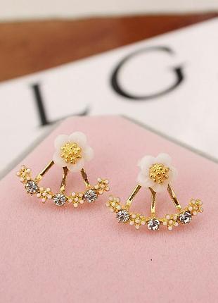 Серьги позолоченный с  (пусетты)