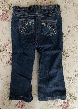 Дитячі джинси кльош для дівчинки3 фото