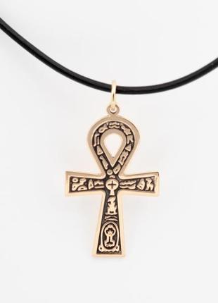 Aнх коптский крест кулон бронза3 фото