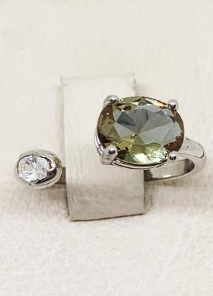 Каблучка срібна з султанітом 19 2,31 г