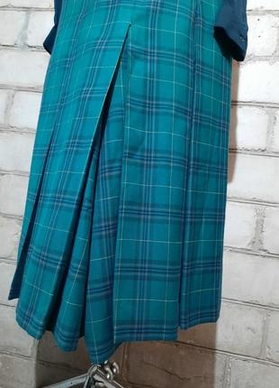 Шотландка вінтаж спідниця-штани вовна преміум бренд2 фото