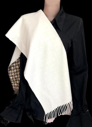 Кашемировый шарф, шерстяной шарф, вовняний шарф,кашеміровий шарф, італія.6 фото