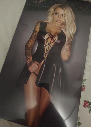 Виниловое платье noir handmade