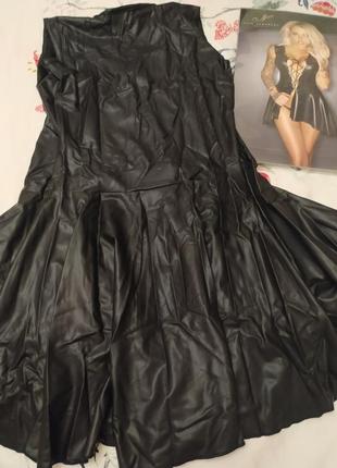Вінілове плаття noir handmade7 фото