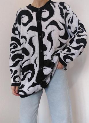 Винтажный кардиган свитер женская свитер оверсайз пуловер реглан лонгслив кофта с пуговицами винтаж шерстяной свитер кардиган шерсть джемпер винтажный3 фото