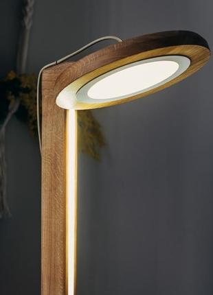 Торшер з натурального дерева