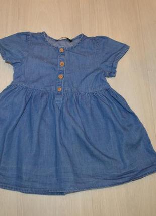 Легкое джинсовое платье для малышки