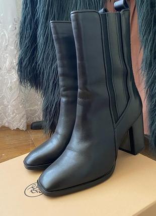 Ботильйоны натуральная кожа тупой нос