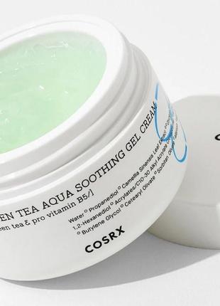 Успокаивающий гель-крем с зелёным чаем cosrx green tea aqua soothing gel cream1 фото