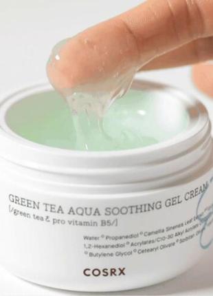 Успокаивающий гель-крем с зелёным чаем cosrx green tea aqua soothing gel cream2 фото