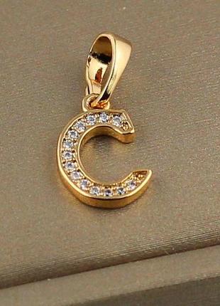 Кулон xuping jewelry літера с 1,2 см золотистий