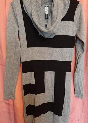 Трикотажна туніка, плаття, інтарсія