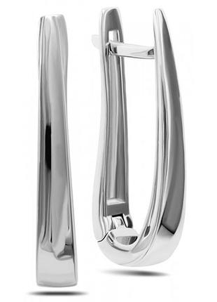 Срібні сережки, без вставок