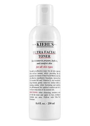 Зволожуючий тонік для обличчя kiehl's ultra facial toner 250 мл