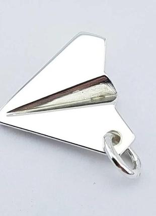Серебряная подвеска, телеграм, telegram, бумажный самолет