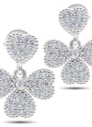 Классические серебряные серьги