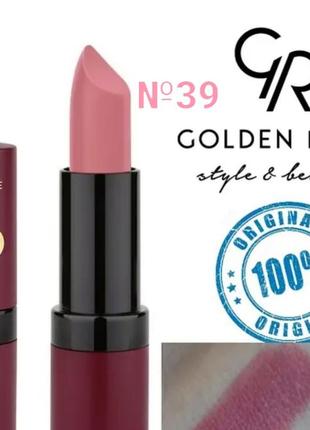 Губна помада golden rose №39 velvet matte голден роуз матова вельвет1 фото