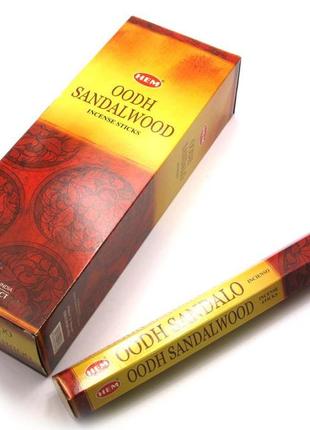 Набір пахощів oodh sandalwood (сандалове дерево) hem 6 шестигранників 27647k