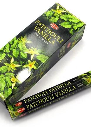 Набір пахощів patchouli vanilla (пачулі і ванілі) hem 6 шестигранників 27646