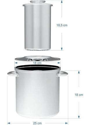 Шинковар browin з каструлею і термометрами на 1,5 кг (313016)5 фото