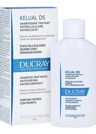 Шампунь проти стійкої лупи та сильного свербіння голови дюкрей клеяль дс ducray kelual ds