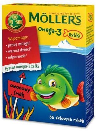 Trans mollers omega-3 рибки, 36 шт. фруктовий смак