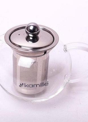 Стеклянный заварочный чайник kamille 0,4 л4 фото