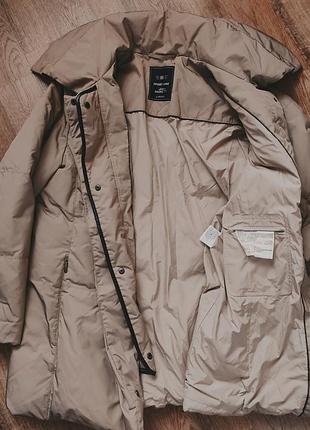 Basler качественный зимний бежевый пуховик в стиле далфкот