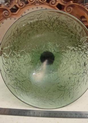Антикварная ваза - фруктовница цветной хрусталь ссср 1930 годов4 фото