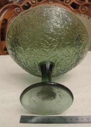 Антикварная ваза - фруктовница цветной хрусталь ссср 1930 годов5 фото