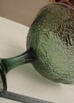 Антикварная ваза - фруктовница цветной хрусталь ссср 1930 годов7 фото