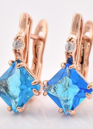 Позолочені сережки, сережки, медичний сплав, медичне золото