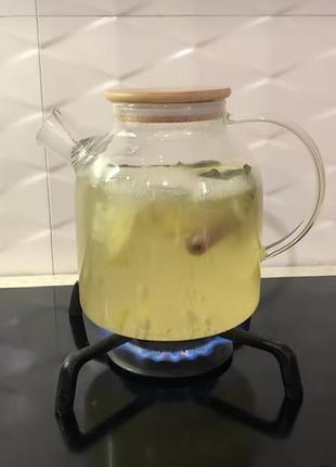 Чайник заварник великий 1,5 літра бамбукова кришка