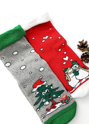 Набор женских носков  подарок к  рождественским праздникам 2 пары.10 фото
