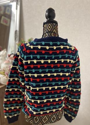 Оригинальный вязаной свитер винтаж8 фото