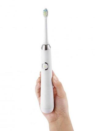 Ультразвукова електрична зубна щітка hanasco sonic electric біла (s1001)2 фото