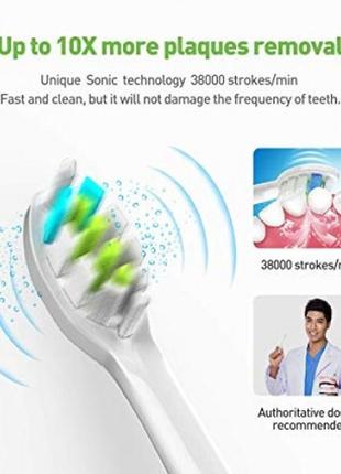 Ультразвукова електрична зубна щітка hanasco sonic electric рожевий (s1001)3 фото
