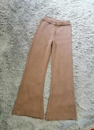 Вязаные брюки-палаццо в'язані штани-палаццо