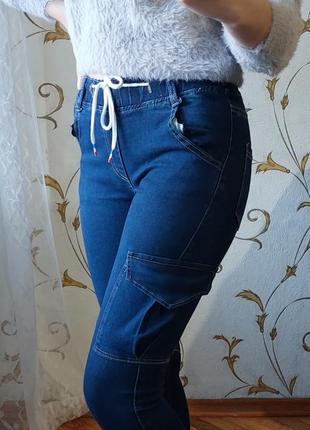Жіночі джинси на резинці3 фото