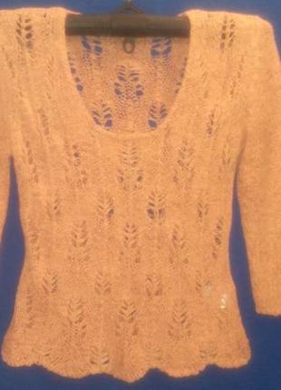 Жіноча плетені дуже незвичайна кофточка4 фото